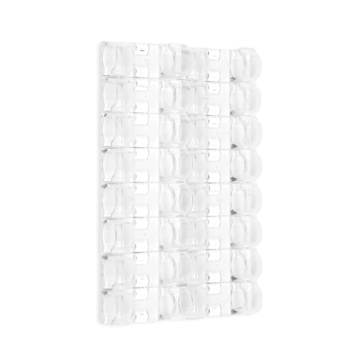 Держатель самоклеящийся для проводов и гирлянд ТУНДРА krep, 15х40 мм, прозрачный,