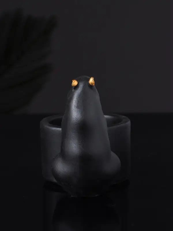 Подсвечник  Подсвечник "Капибара" 6х9 см, чёрный