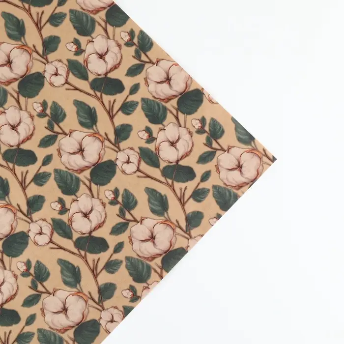 Бумага упаковочная крафтовая &laquo;Нежный хлопок&raquo;, 50 х 70 см