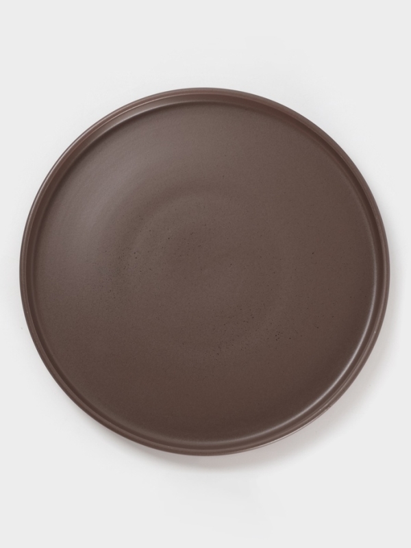 Набор тарелок Доляна «Гранит», 4 шт., d=26 см, керамика, коричневый