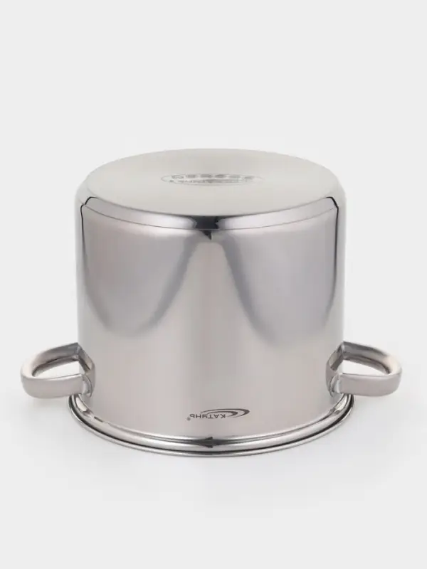 Кастрюля Катунь &laquo;Гретта&raquo;, 5.7 л, d=20 см, с крышкой, капсульное дно, индукция, нержавеющая сталь, AISI - 201, хромированная