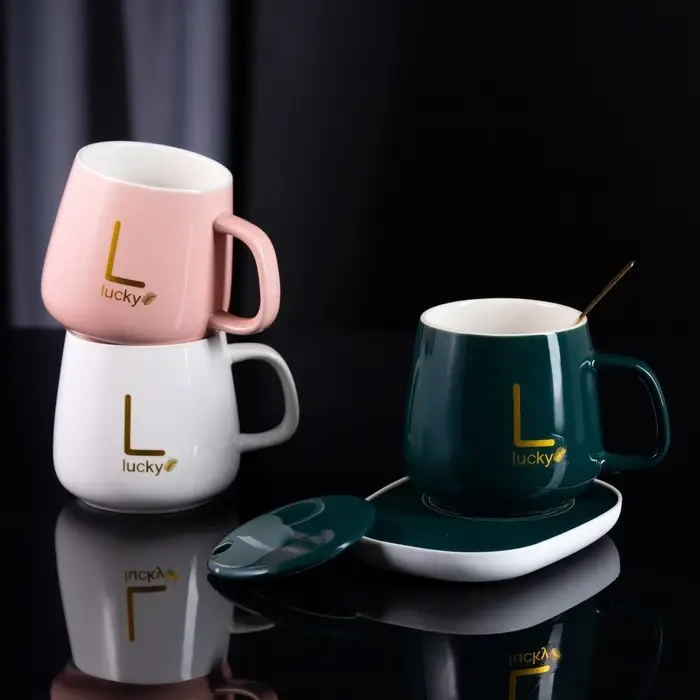 Кружка с подогревом LSK-1501, подставка, от сети, зелёная