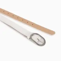 Ремень жен 05-01-02-01, Июнь2511, 2,9*0,3*110 см, винт, пряж металл, 1 прокол, белый Ремень жен 05-01-02-01, Июнь2511, 2,9*0,3*110 см, винт, пряж металл, 1 прокол, белый