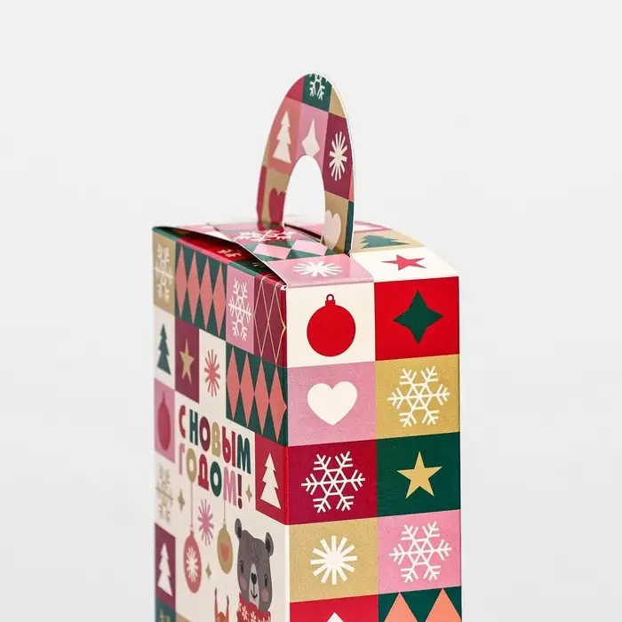 Коробка новогодняя подарочная складная «Королевская» 11×5×21 см Коробка новогодняя подарочная складная «Королевская» 11×5×21 см