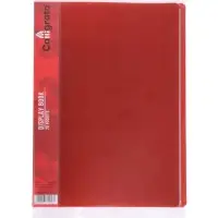 Папка с 20 вкладышами А5, 500 мкм, Calligrata, 9 мм, карман на корешке, красная