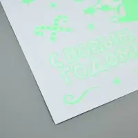Виниловые наклейки &laquo;Новый год&raquo;, со светящимся слоем, 35 &times; 50 см, 2 листа