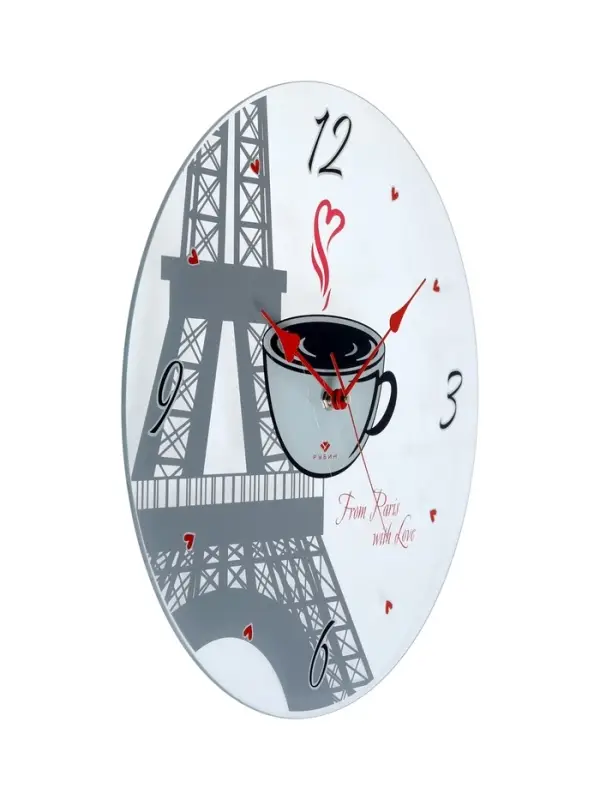 Часы настенные интерьерные &laquo;Париж&raquo;, d=39 см, прозрачные