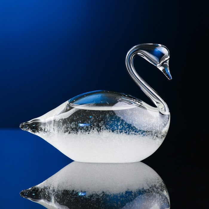 Барометр - штормгласс Барометр - штормгласс "Лебедь" 8х4см