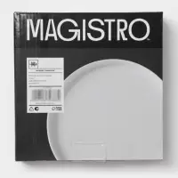 Тарелки Magistro White Snow, набор 2 шт., d=16.5 см, фарфор, белые
