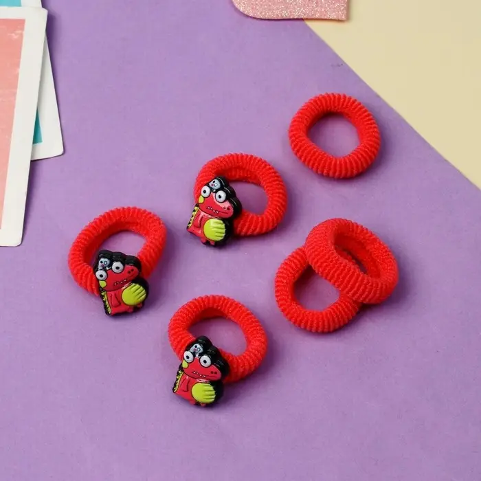 Резинка для волос  Резинка для волос "Нежность" (набор 6 шт) дракончик, розовый