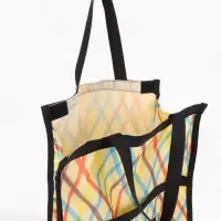 Сумка тележка хозяйственная &laquo;Ромбы&raquo;, складная, на липучке, 2 колеса, наружный карман, 32&times;13&times;52 см, разноцветная