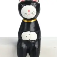 Сувенир &laquo;Кот сидячий&raquo;, 5&times;6&times;15 см, дерево, чёрный