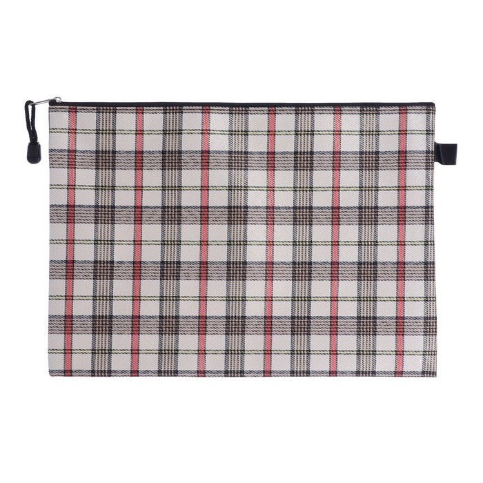 Папка-конверт на молнии Calligrata Папка-конверт на молнии Calligrata "Шотландка" А4, МИКС