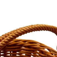 Корзина пластик 25 х 19 х 15 см, ручка17 см коричневый