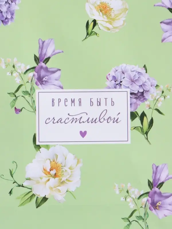 Пакет подарочный "Нежный штрих" ламинированный 18 х 22,3 х 10 см