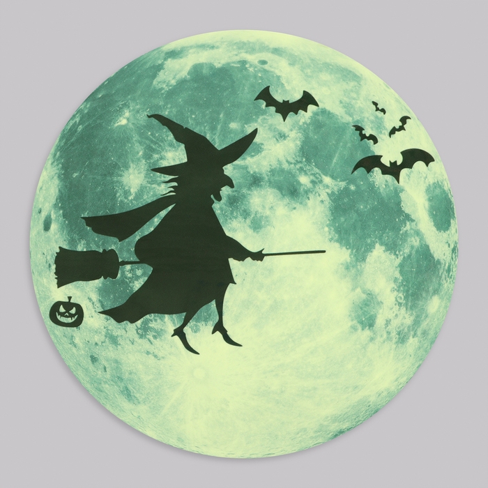 Наклейка 3Д интерьерная Наклейка 3Д интерьерная "Полнолуние", светящаяся, 30х30см