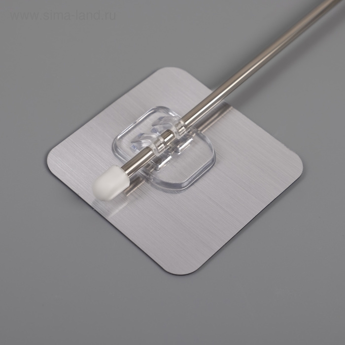 Держатель для полотенца на липучках, нержавеющая сталь, цвет хром Держатель для полотенца на липучках, нержавеющая сталь, цвет хром