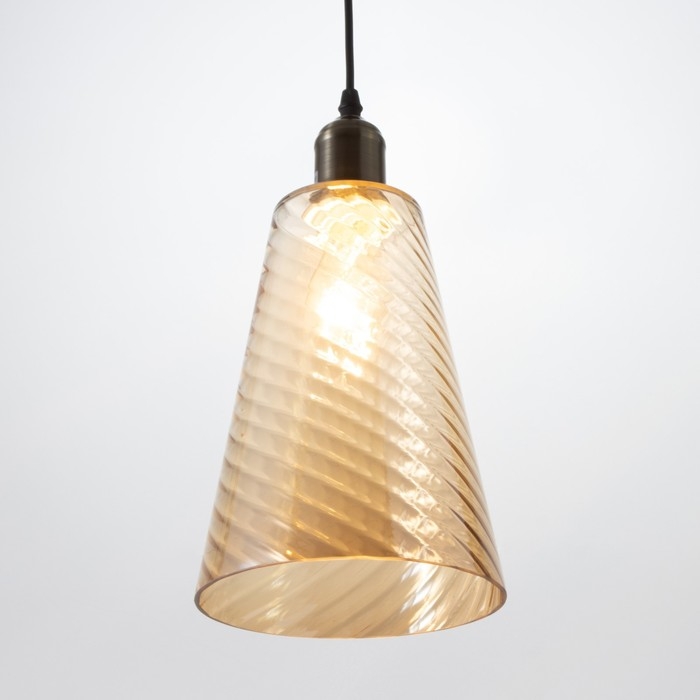 Светильник BayerLux Светильник BayerLux "Ритмо" E27 40Вт черный-янтарный 18х18х33-133 см