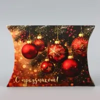 Коробка сборная фигурная &laquo;Новогодние игрушки&raquo;, 19 &times; 14 &times; 4 см