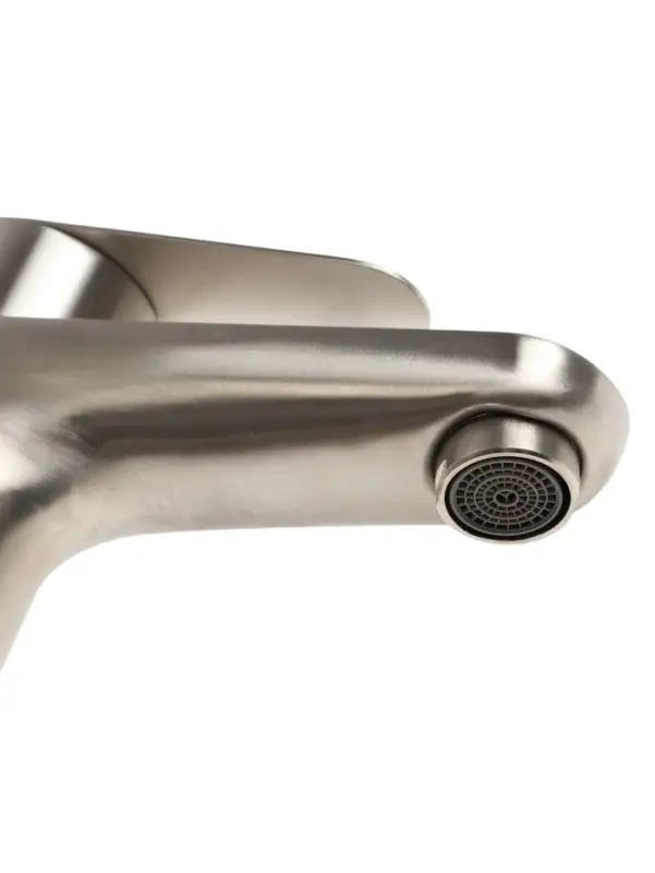 Смеситель для раковины ZEIN ZS-2, картридж 35 мм, нержавеющая сталь, сатин