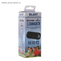 Портативная колонка Blast BAS-461, BT, 10 Вт, microSD, FM, микрофон, 1200 мАч, черная