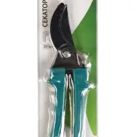 Секатор плоскостной, 9" (23 см), с пластиковыми ручками, МИКС