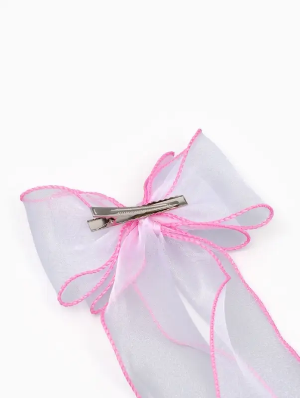 Бант для волос на заколке розовый, Винкс