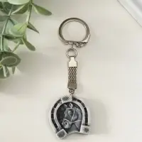 Брелок "Подкова с головой лошади" 3 см