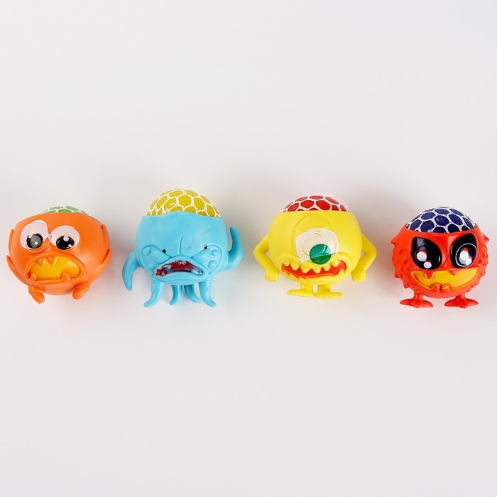 Хэллоуин. Антистресс сквиш мялка «Монстры», в пакете, с жидкостью Хэллоуин. Антистресс сквиш мялка «Монстры», в пакете, с жидкостью