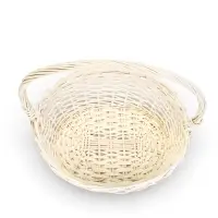 Набор корзин 3 шт ИВА 44x37x16 37х32x14 31х27x12 см ПЛЕТ ручка h=20/18/16 см бел