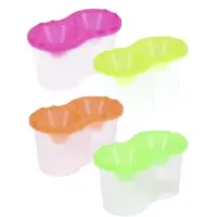 Стакан - непроливайка для рисования двойной Calligrata &laquo;Фонарики&raquo;, 150 мл &times;2, неоновый МИКС