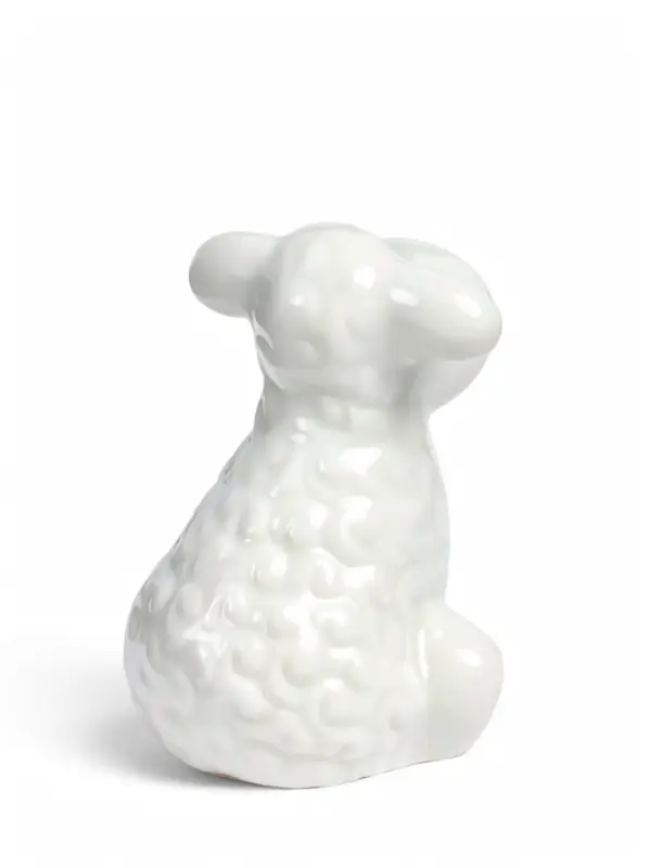 Фигурка декоративная &laquo;Белый барашек&raquo;, керамика, 7.4&times;6.6&times;8.6 см