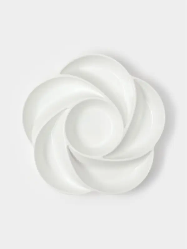 Менажница глубокая, 6 секций, d 28 см, цвет белый