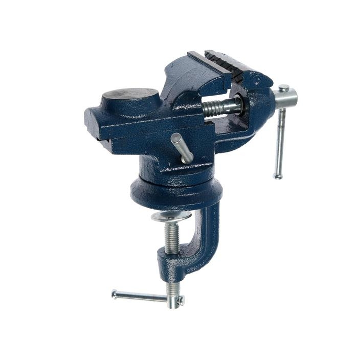 Тиски слесарные  Тиски слесарные "СИБРТЕХ", настольные, поворотные, ширина рабочих губок 65 мм, наковальня