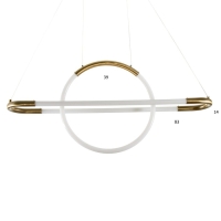 Люстра 1607/2 LED 73Вт 4000К золото 85х35 см BayerLux