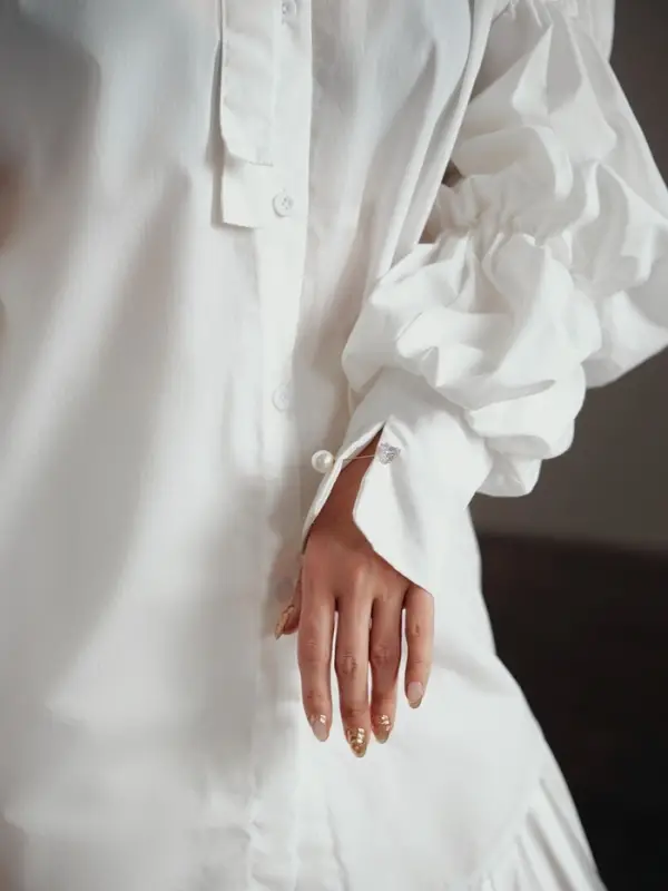 Булавка &laquo;Стрела&raquo;, 5 см, белая в золоте