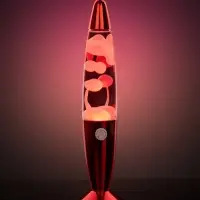 Лава - лампа RISALUX &laquo;Ракета&raquo;, 30 Вт, Е14-R39, от сети 220 В, красная, 8&times;8&times;34 см