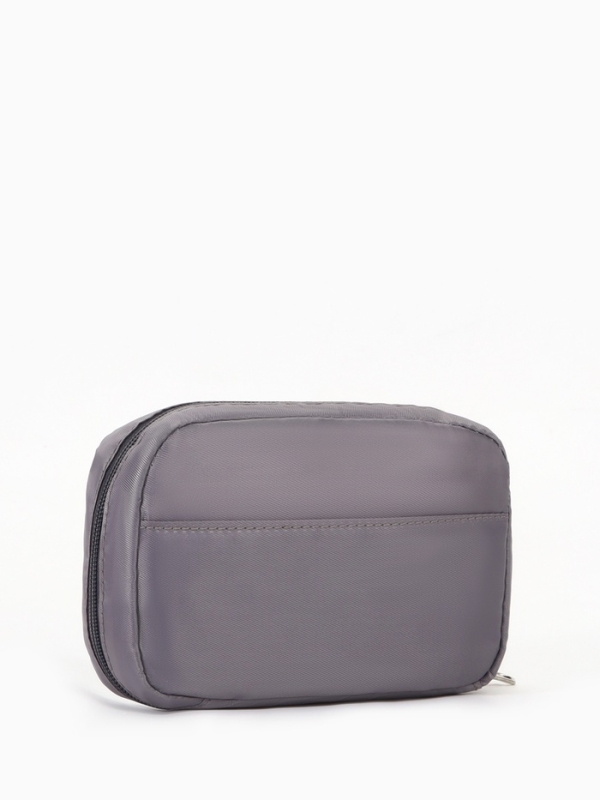Косметичка дор Одноцвет, 16*6*10,5, отд на молнии, подкладка, н/карман, серый