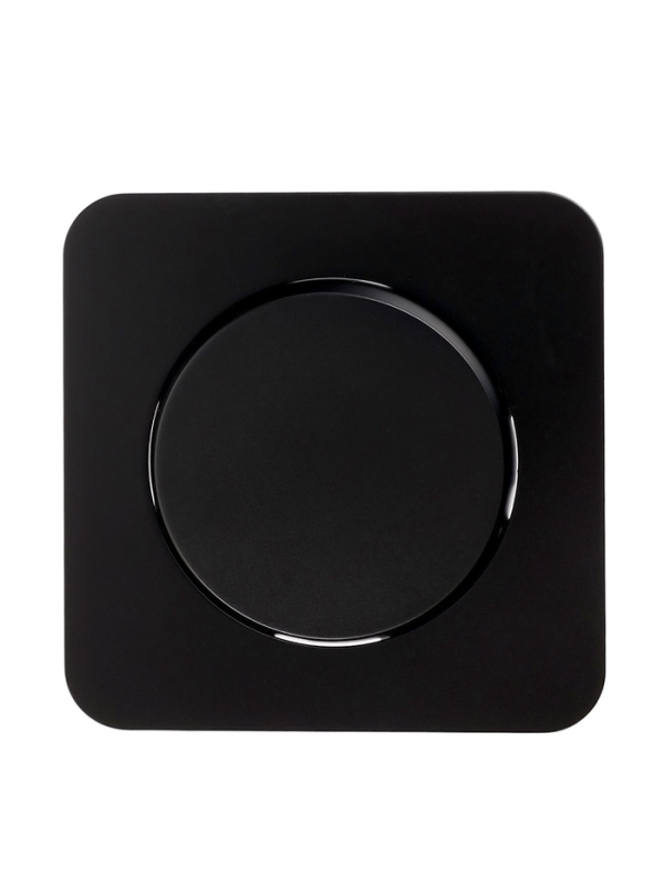 Выключатель проходной, серия "Circular", 10 А, 1 кл., скрытый, черный