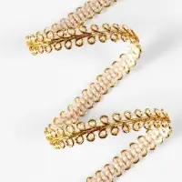 Тесьма декоративная &laquo;Шанель&raquo;, 8 мм, 10&plusmn;1 м, цвет золотой