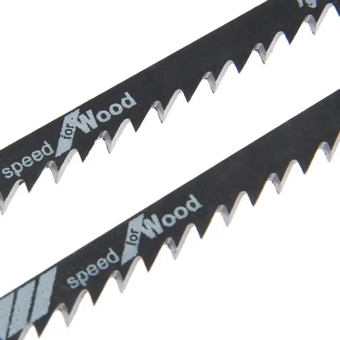 Пилки для лобзиков ТУНДРА, по дереву, прямой грубый рез, HCS, 75/100&times;4 мм, 2 шт.