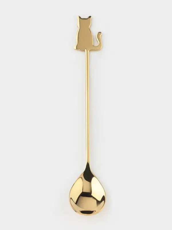 Ложка чайная 14 см "Котэк" цвет золото