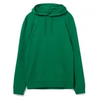 Толстовка с капюшоном унисекс Hoodie, зеленая, размер XS