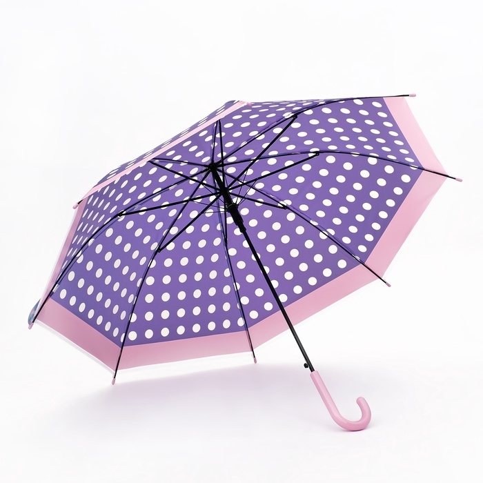 Зонт полуавтоматический «Горох», 8 спиц, R = 47/54 см, D = 108 см, цвет МИКС Зонт полуавтоматический «Горох», 8 спиц, R = 47/54 см, D = 108 см, цвет МИКС