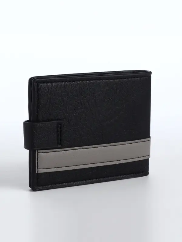 Портмоне мужское &laquo;Кхата&raquo;, на кнопке, отдел для карт, монет, чёрное