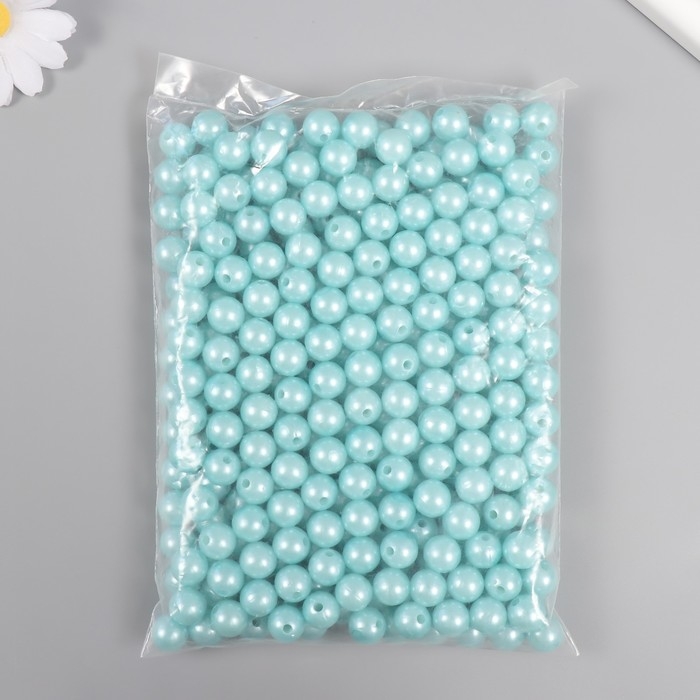 Набор бусин "Жемчуг" d 12 мм, 250 гр, голубой