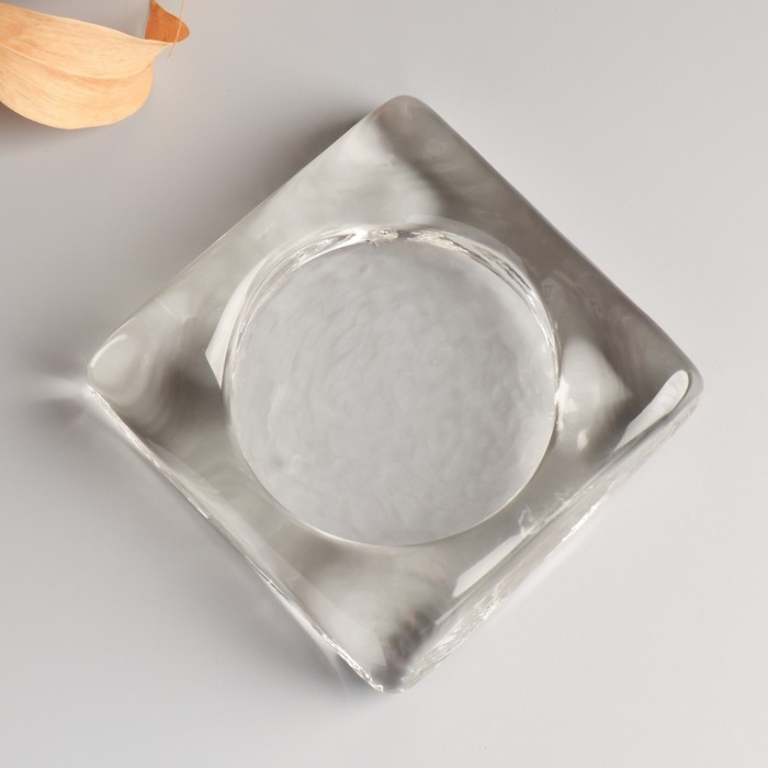 Подсвечник квадратный с углублением под свечу D-7,5 см, 2,5х10 см Подсвечник квадратный с углублением под свечу D-7,5 см, 2,5х10 см