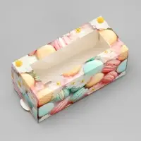 Коробка для макарун, кондитерская упаковка &laquo;Макаруны&raquo;,12 х5.5 х 5.5 см