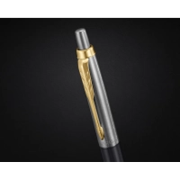 Ручка шариковая Parker Jotter Grey GT 1мм,кнопочн,синий,подар.кор, 2213723
