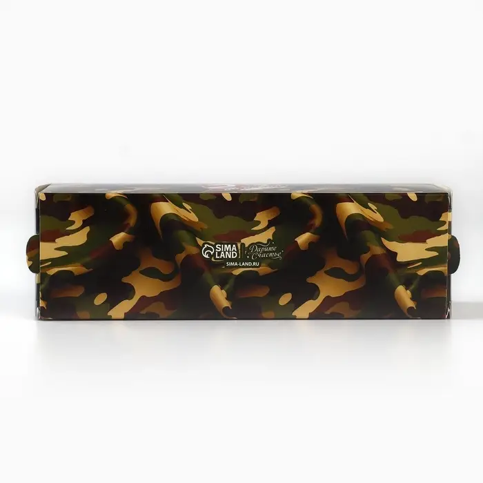 Коробка для макарун «23 февраля», 5.5 х 18 х 5.5 см